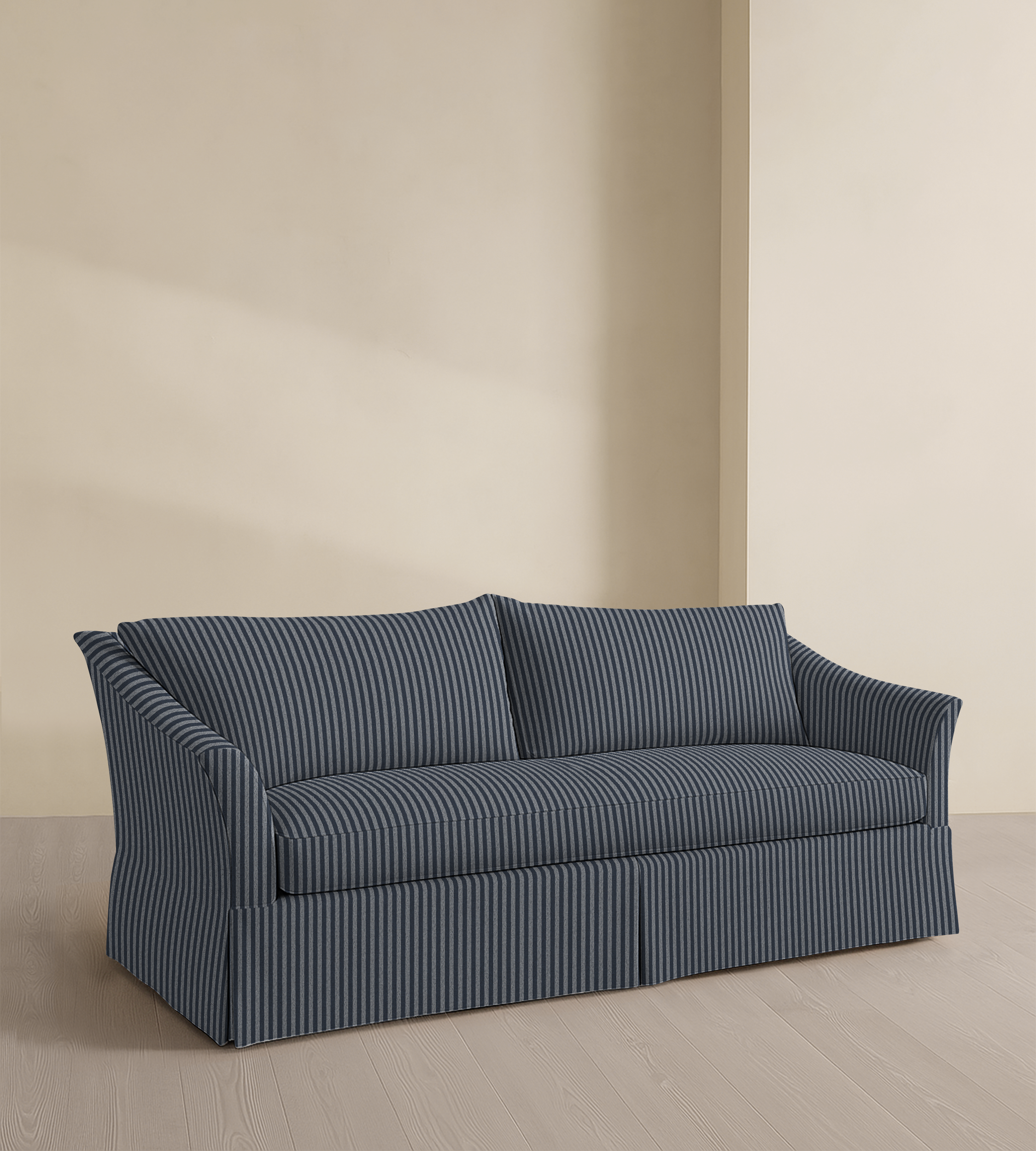 The Chelsea – 97" Skirted Flare Arm Sofa