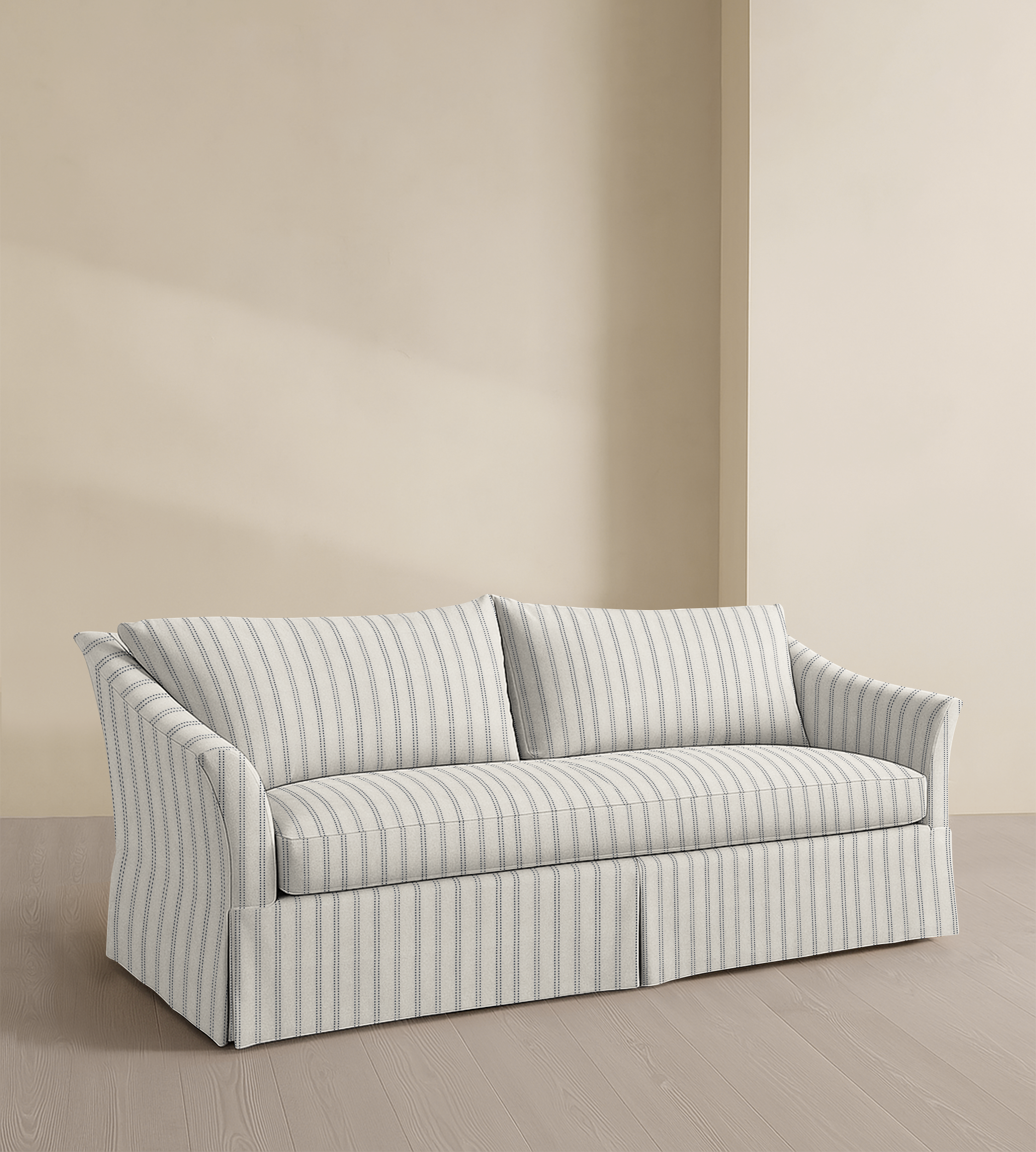 The Chelsea – 97" Skirted Flare Arm Sofa