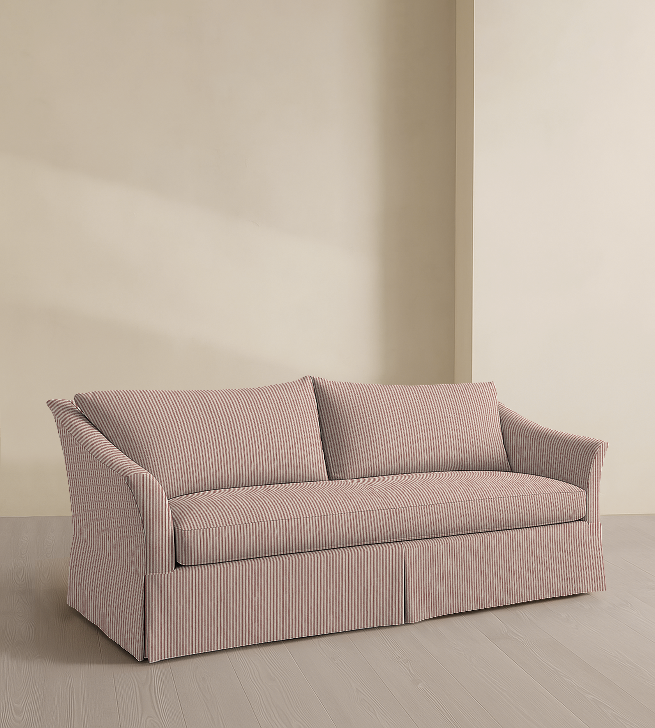 The Chelsea – 97" Skirted Flare Arm Sofa