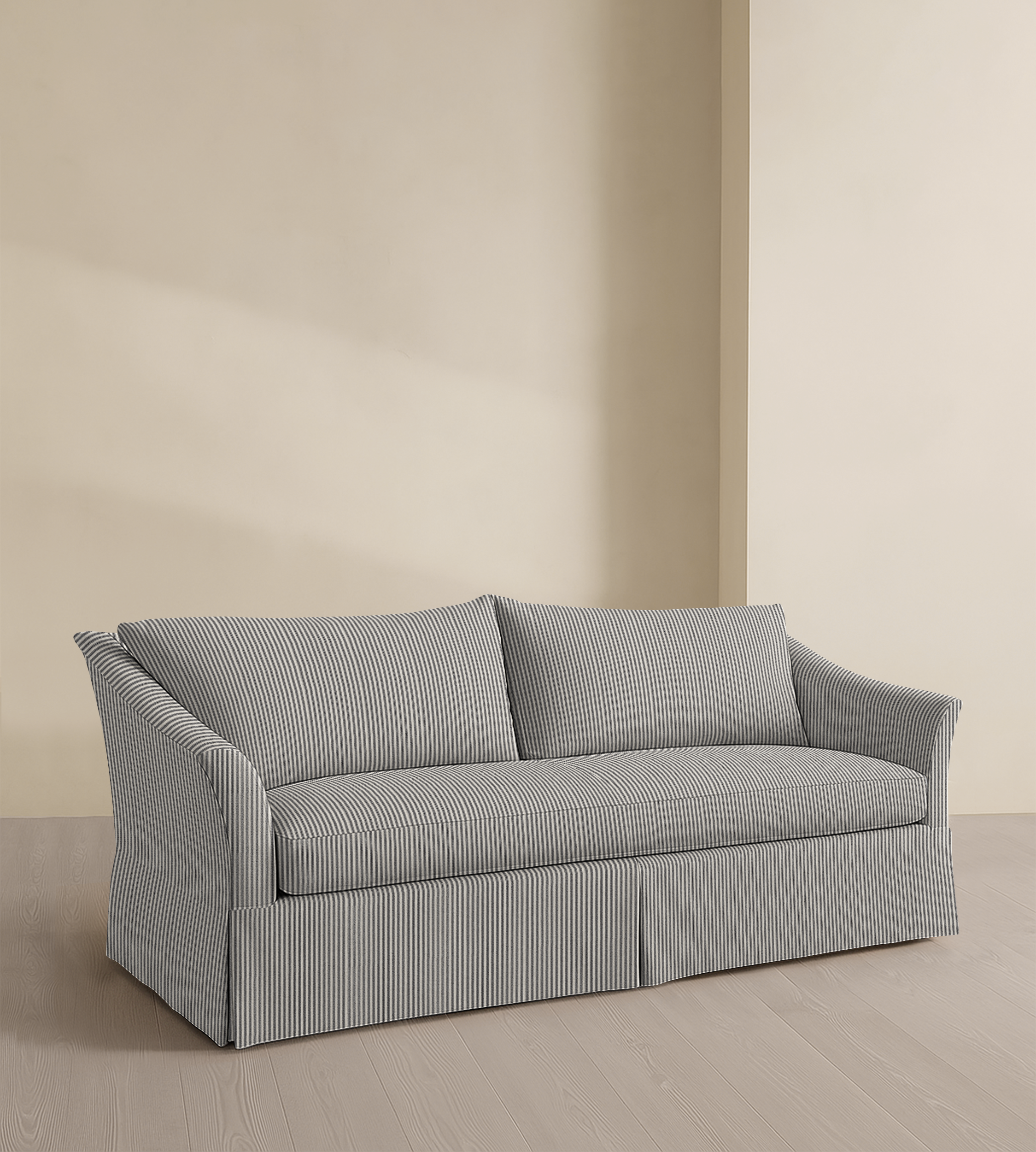 The Chelsea – 97" Skirted Flare Arm Sofa
