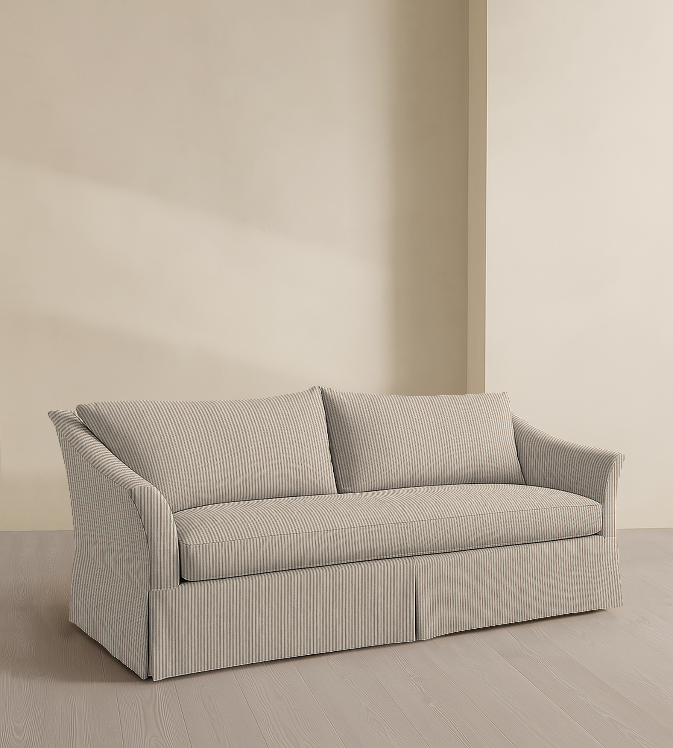 The Chelsea – 97" Skirted Flare Arm Sofa
