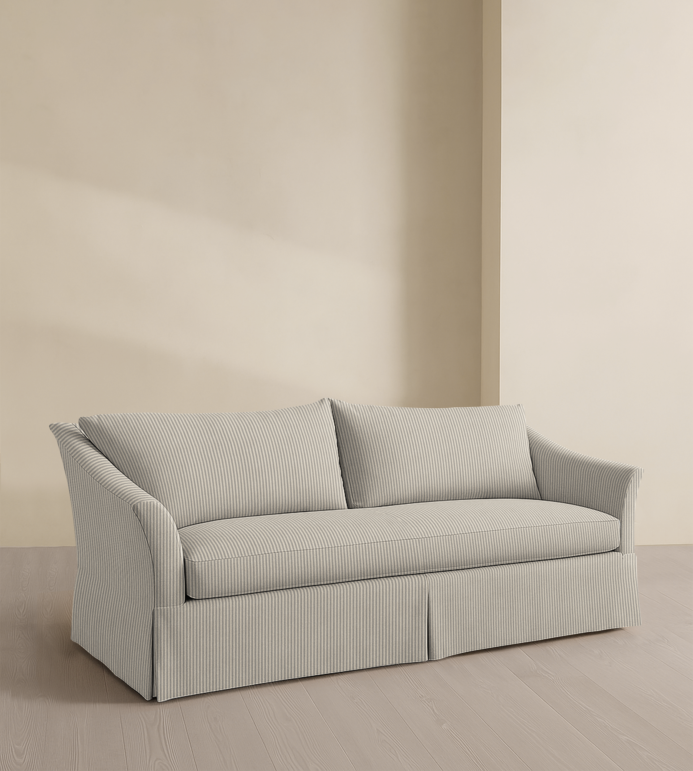 The Chelsea – 97" Skirted Flare Arm Sofa