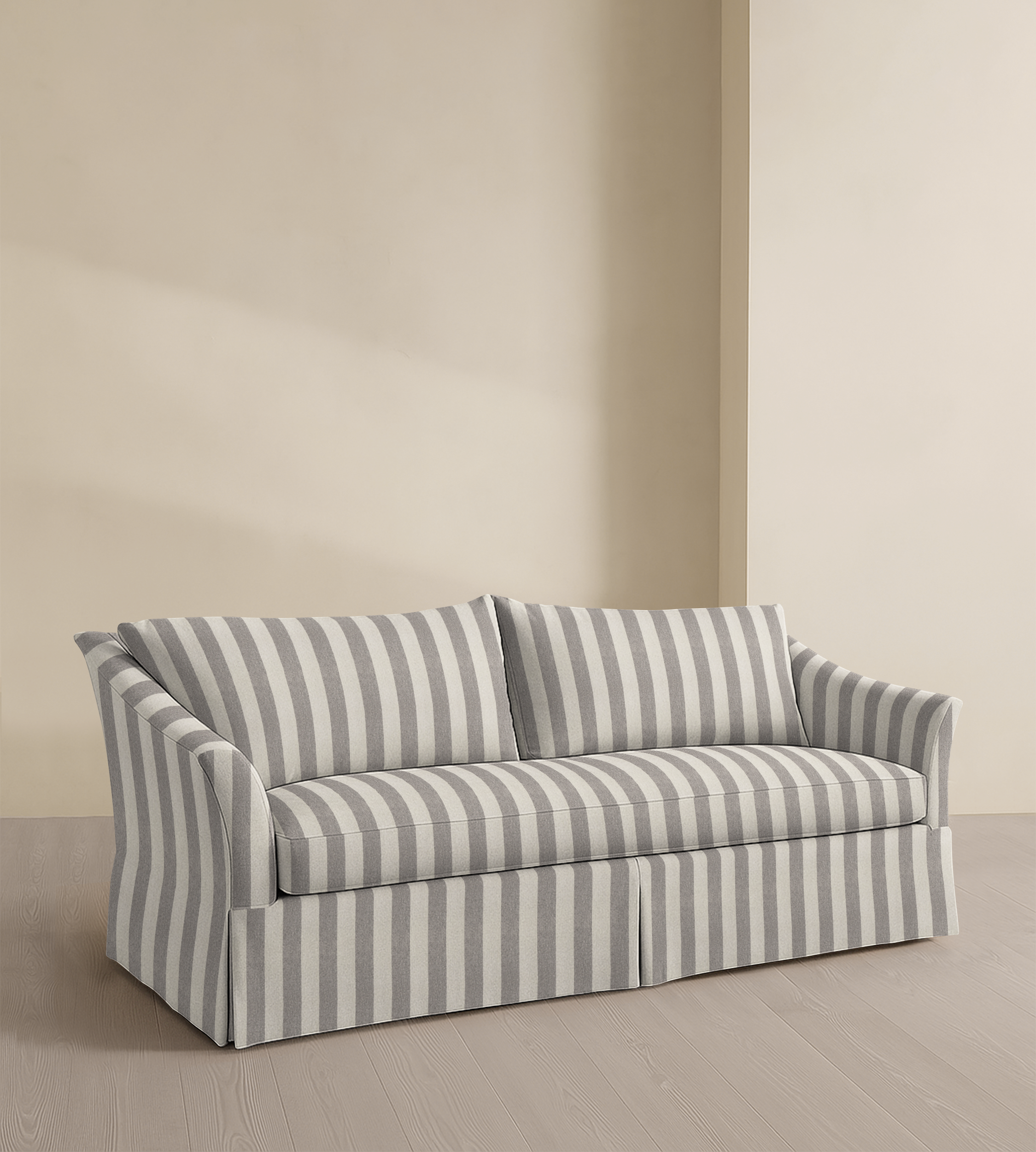 The Chelsea – 97" Skirted Flare Arm Sofa