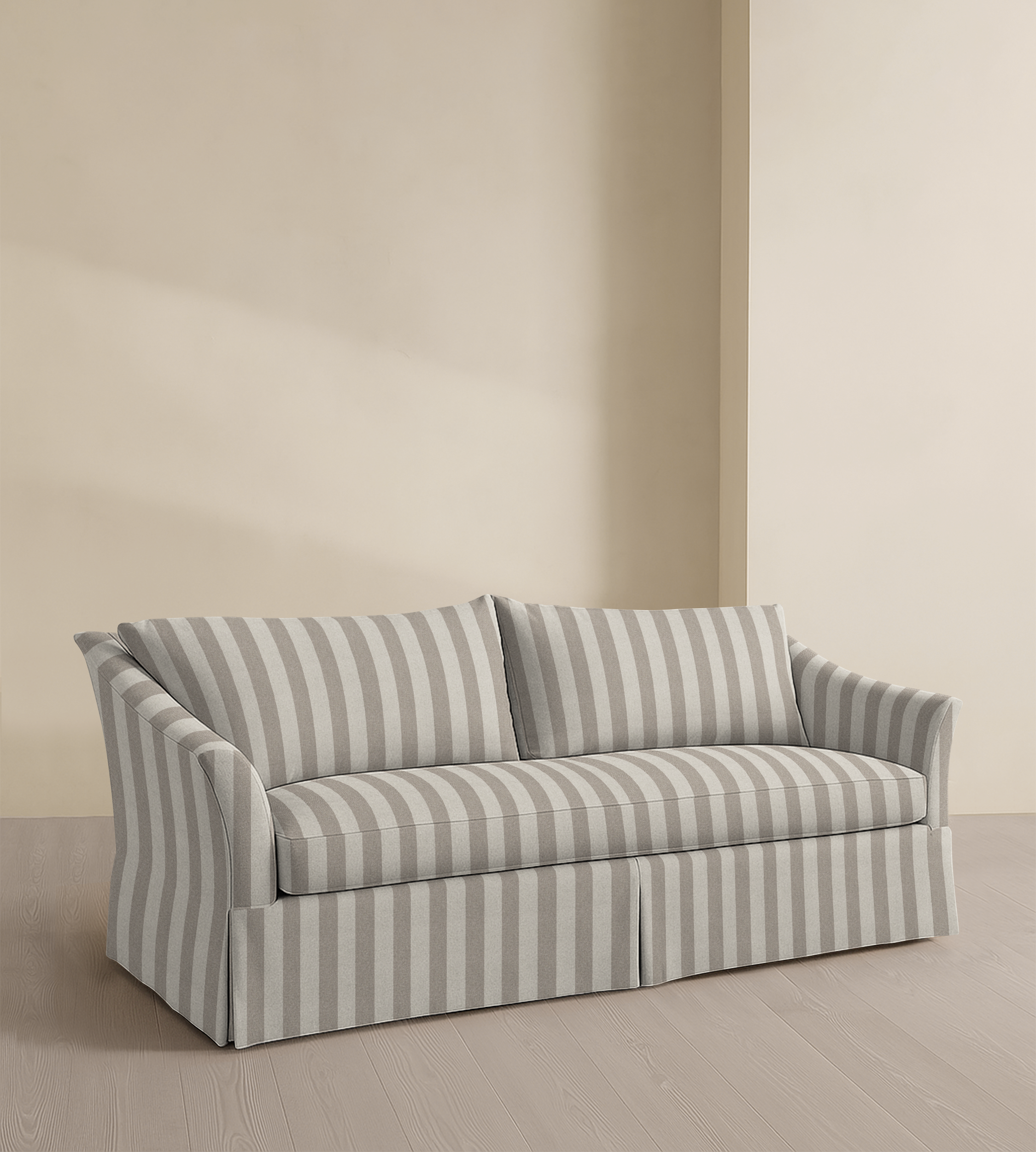The Chelsea – 97" Skirted Flare Arm Sofa