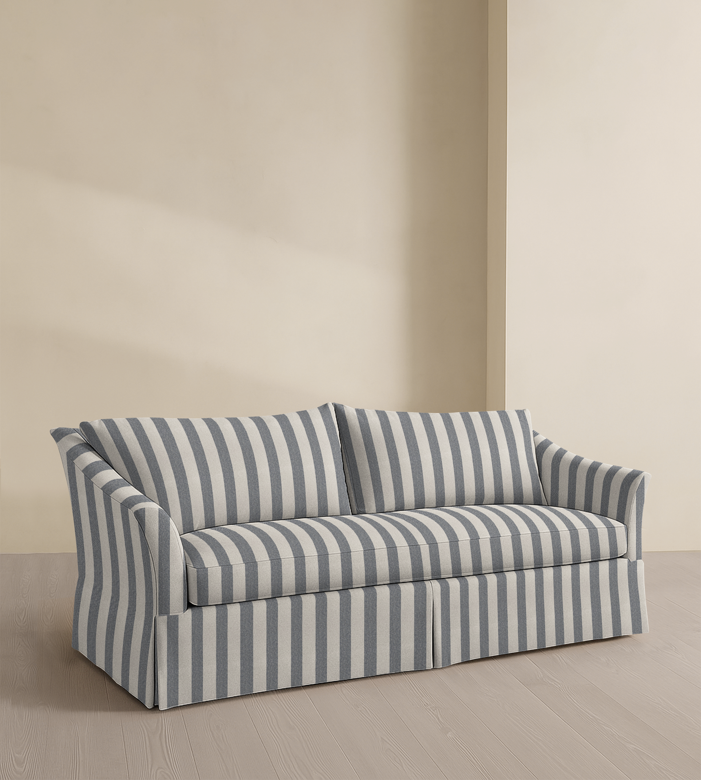 The Chelsea – 97" Skirted Flare Arm Sofa