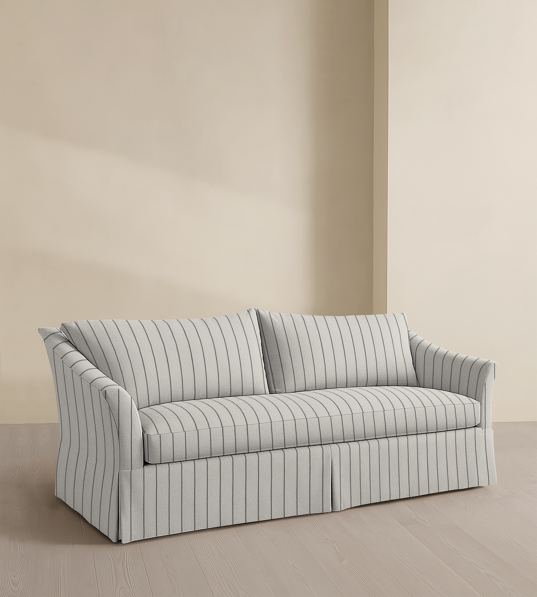 The Chelsea – 97" Skirted Flare Arm Sofa