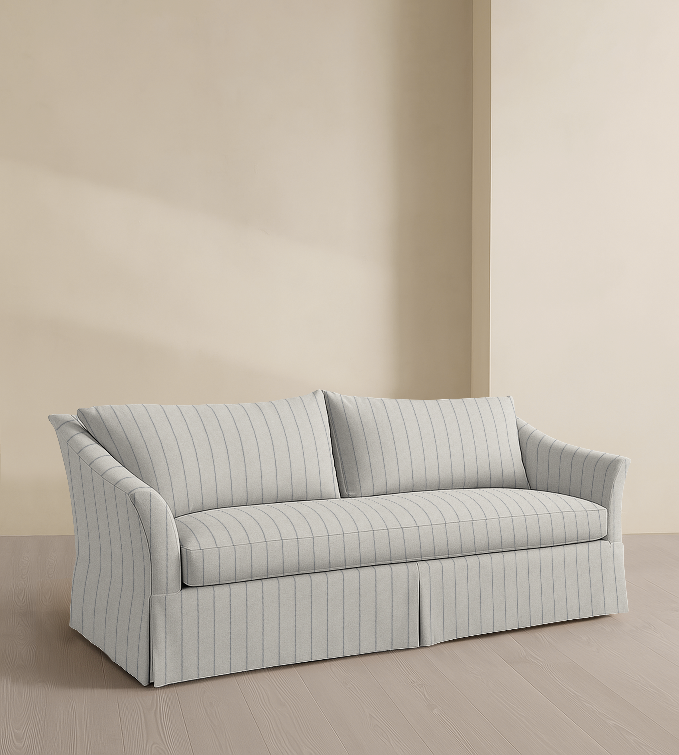 The Chelsea – 97" Skirted Flare Arm Sofa