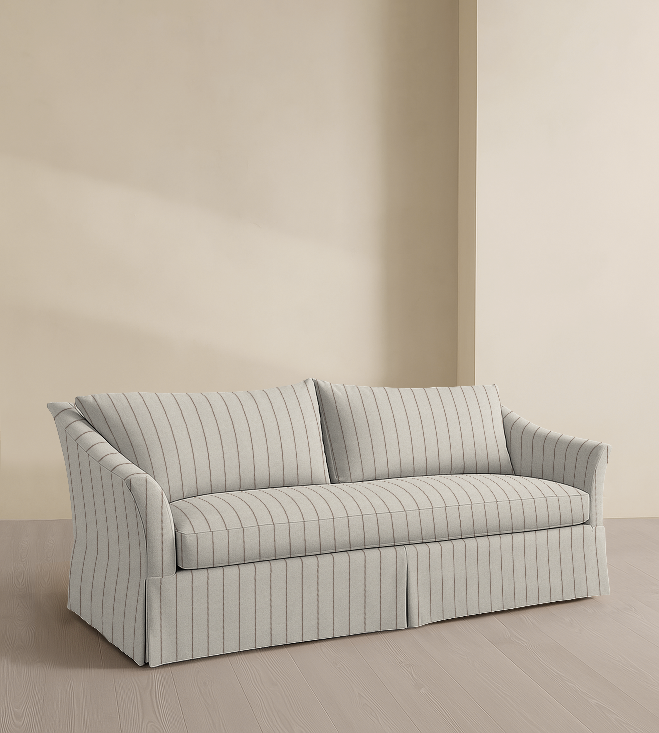 The Chelsea – 97" Skirted Flare Arm Sofa