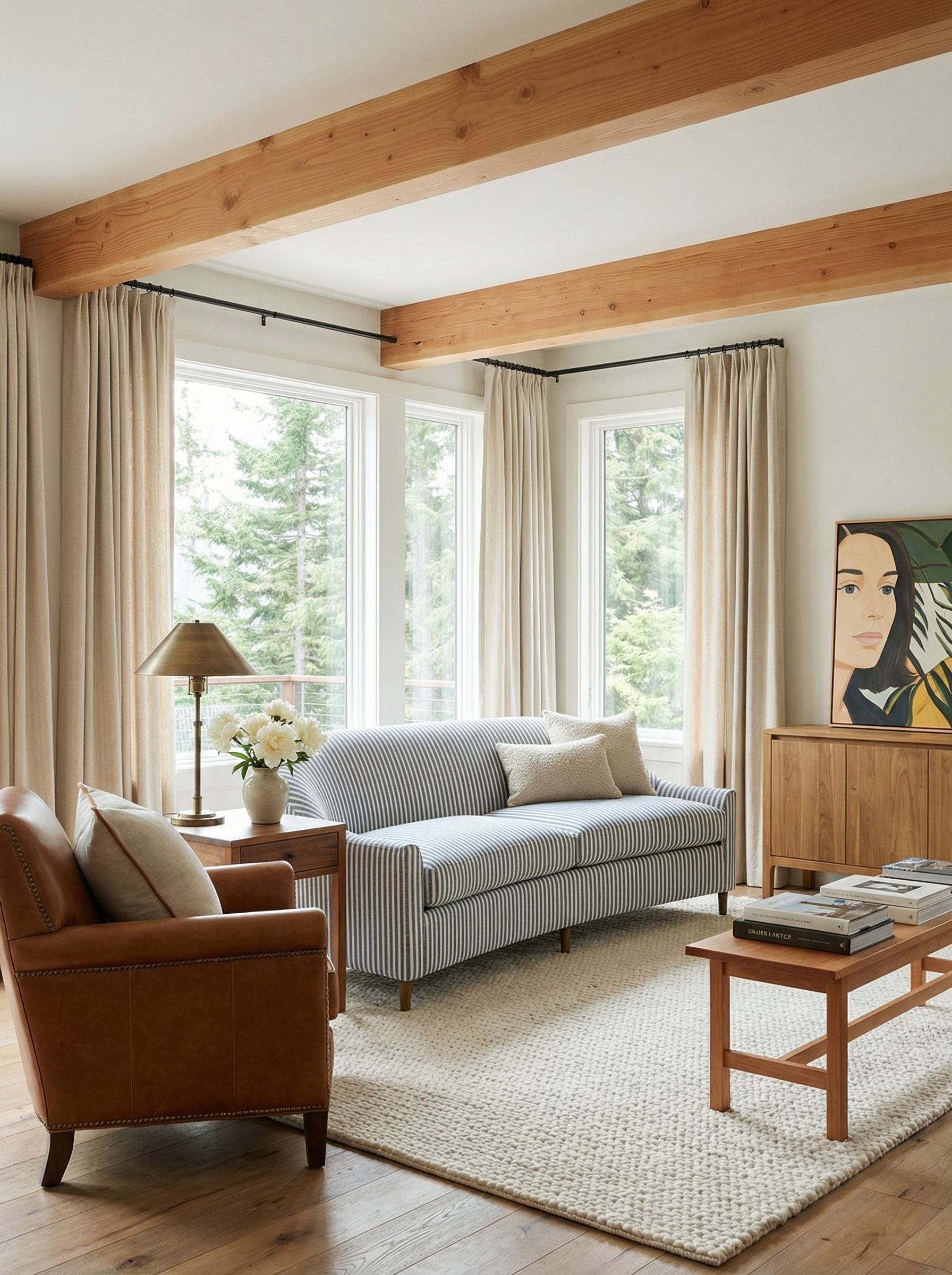 The Navy and White Striped Sofa: How to Style the Most Timeless Colorway in American Interiors