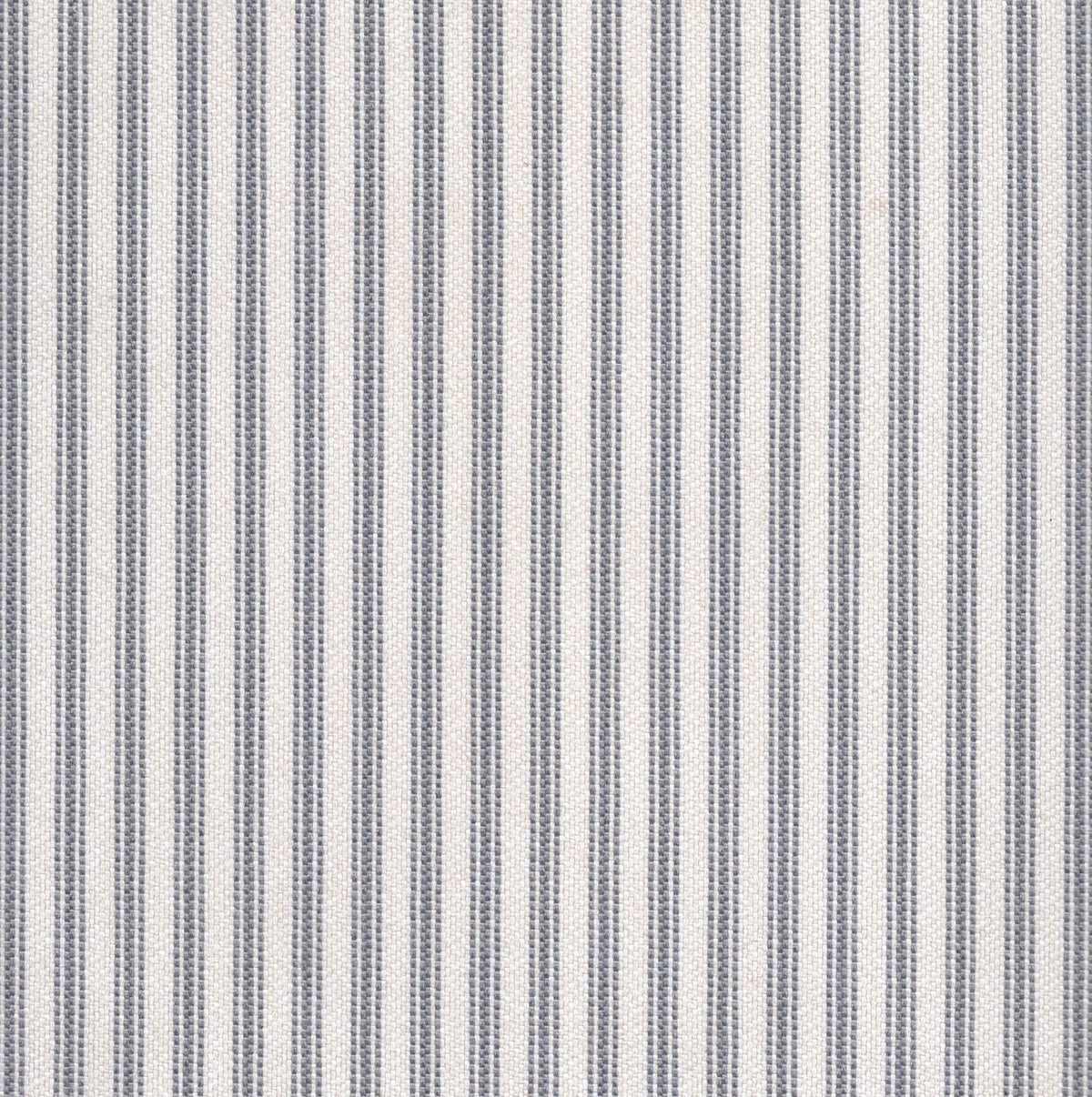 Ticking stripe performance fabric in Pebble