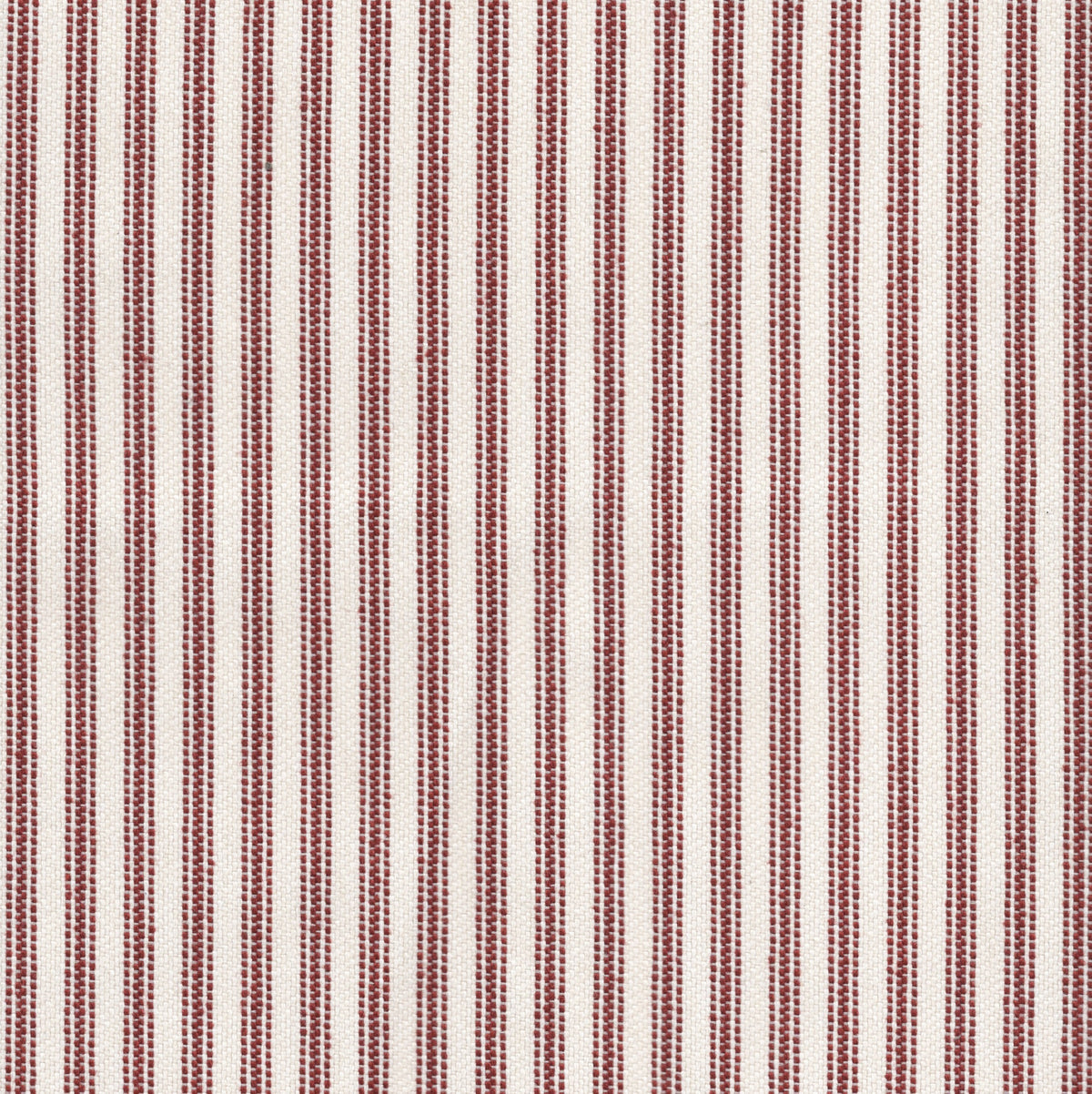 Ticking stripe performance fabric in Brick