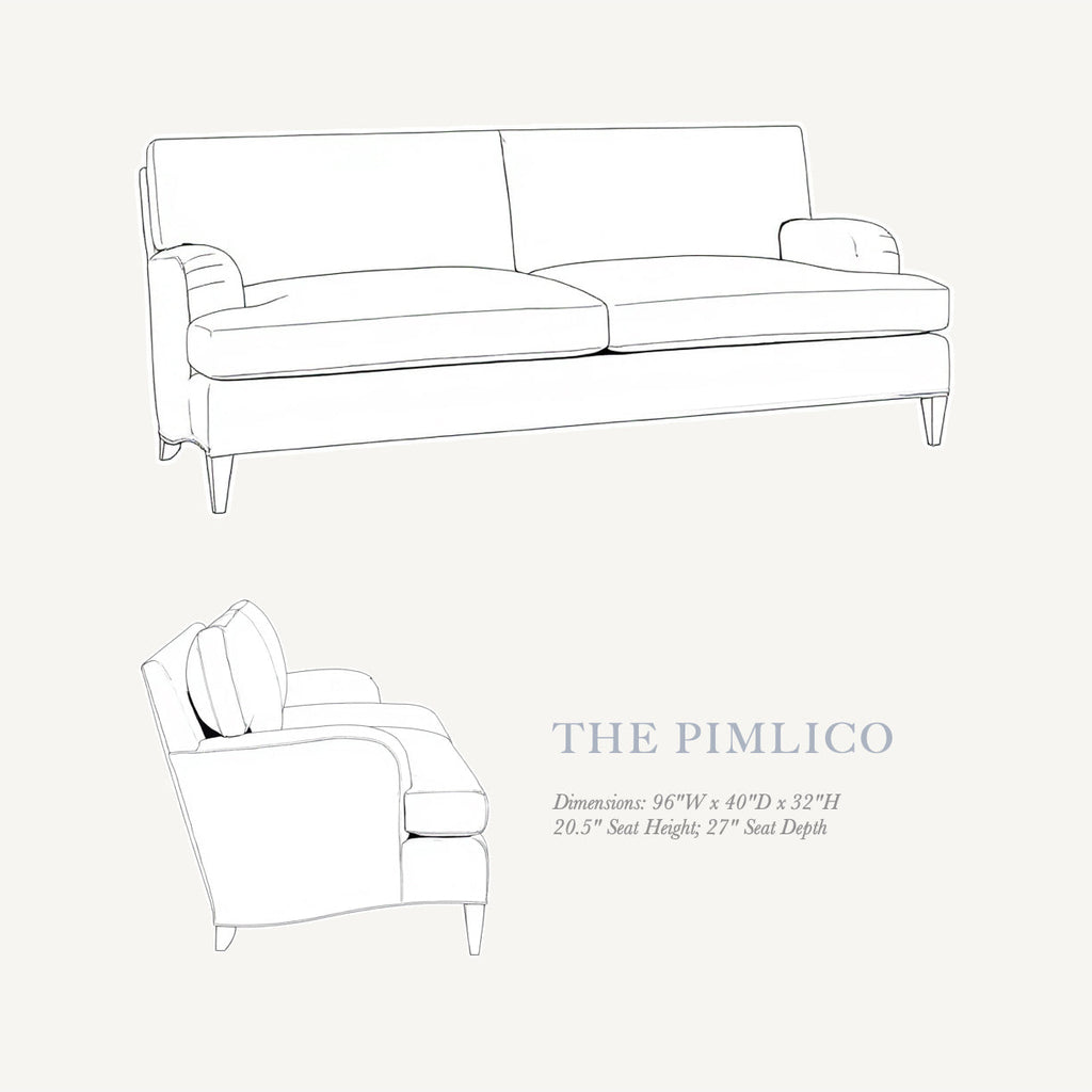The Pimlico – 87" English Roll-Arm Sofa