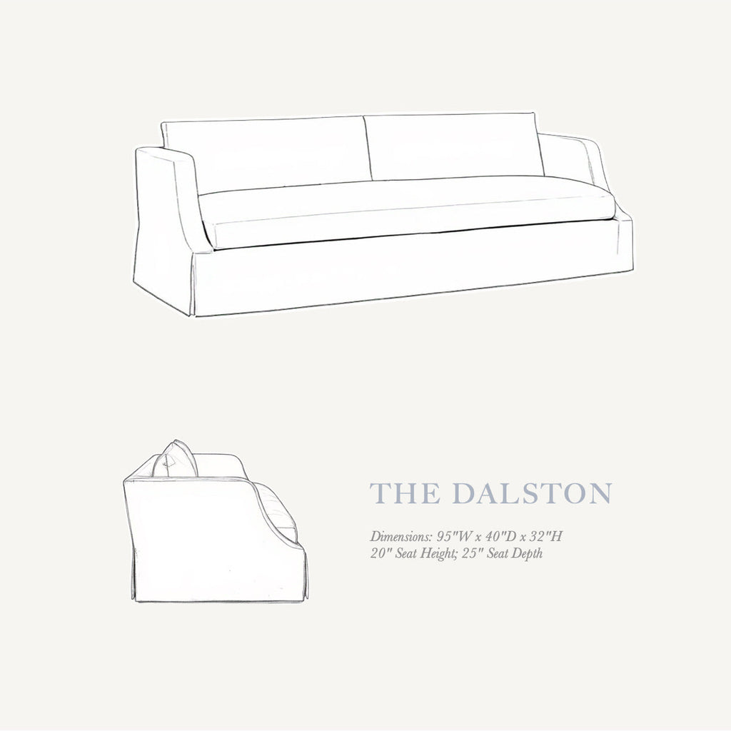 The Dalston – 95" Skirted Bench Sofa