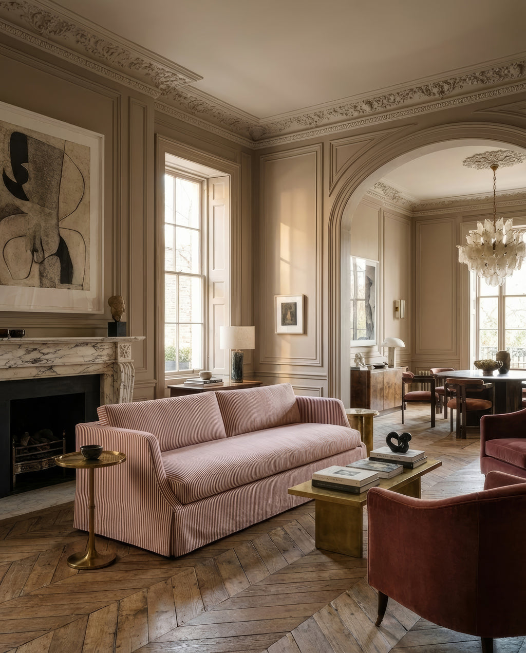 The Dalston – 95" Skirted Bench Sofa